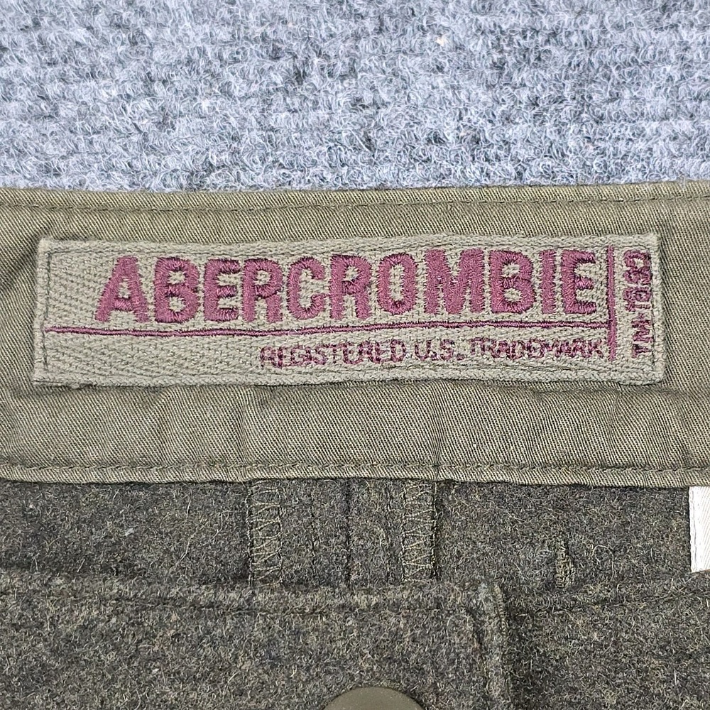 Abercrombie & Fitch Wool Mini Skirt Womens Y2K 90s Grunge Button Front Medium - Picture 3 of 9